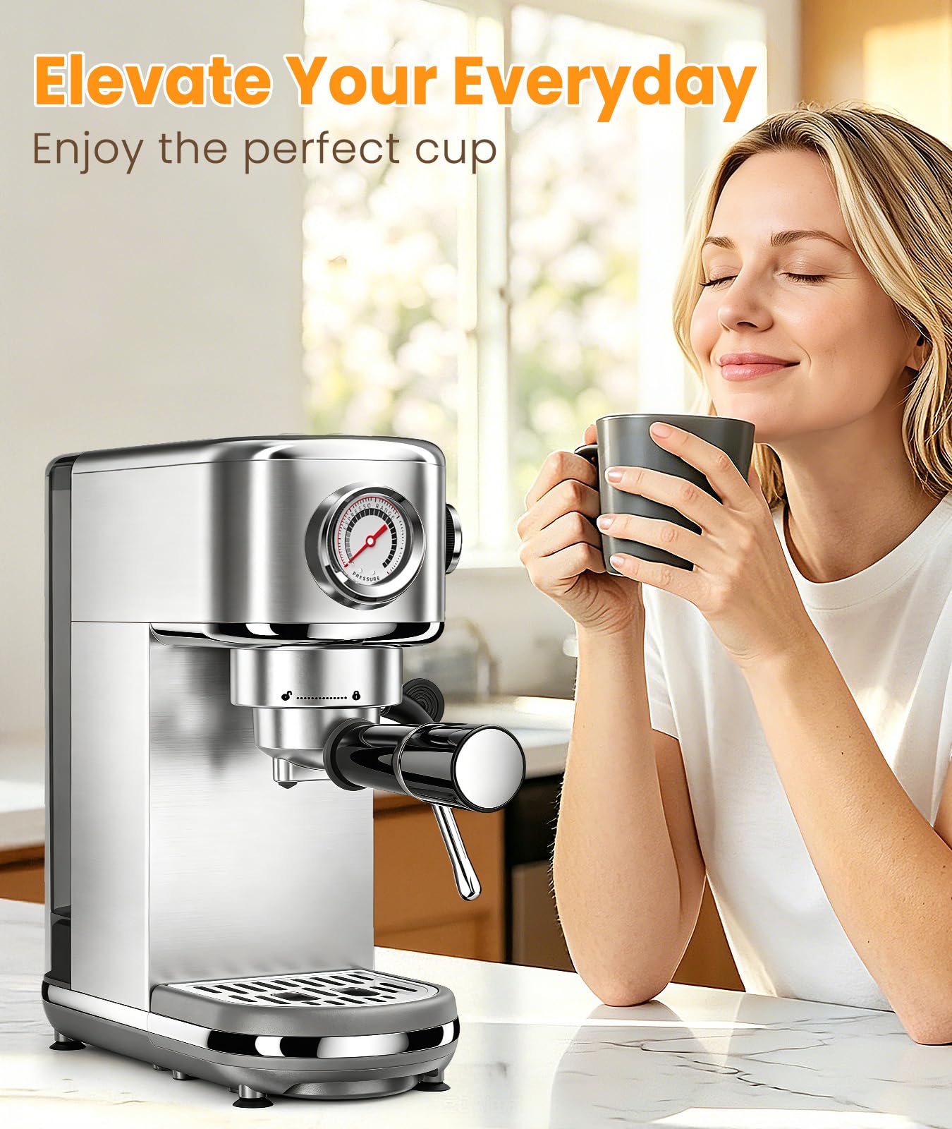 atatix next to a coffee mug showing compact size and space-saving advantage