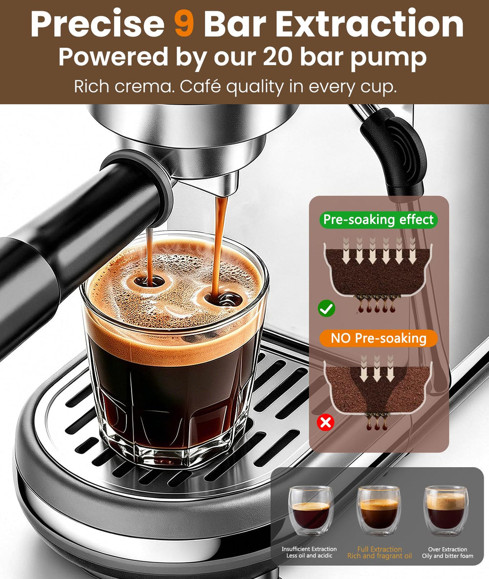 atatix portafilter and included filters highlighting durable metal accessories benefit