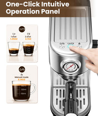 atatix steam wand frothing milk to create dense microfoam for latte art