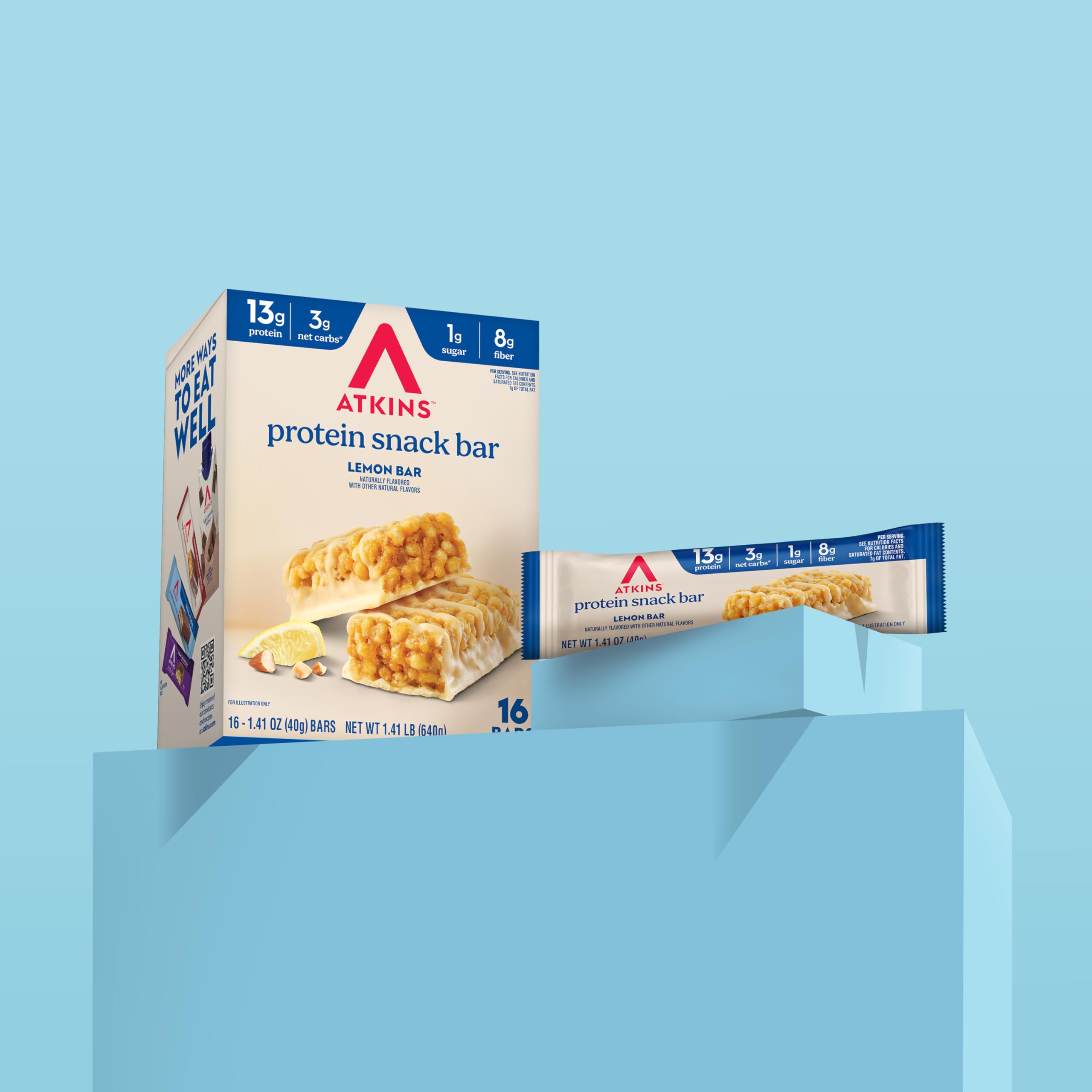Atkins ingredientes: almendra y limón que aportan sabor y grasas saludables