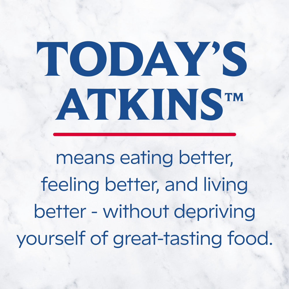 Atkins texture closeup emphasizing creamy, latte-like mouthfeel