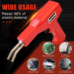 ATOLS welding tool in use on car bumper demonstrating durable reinforcement