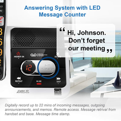 AT&T handset used outdoors to demonstrate extended DECT 6.0 range and clarity