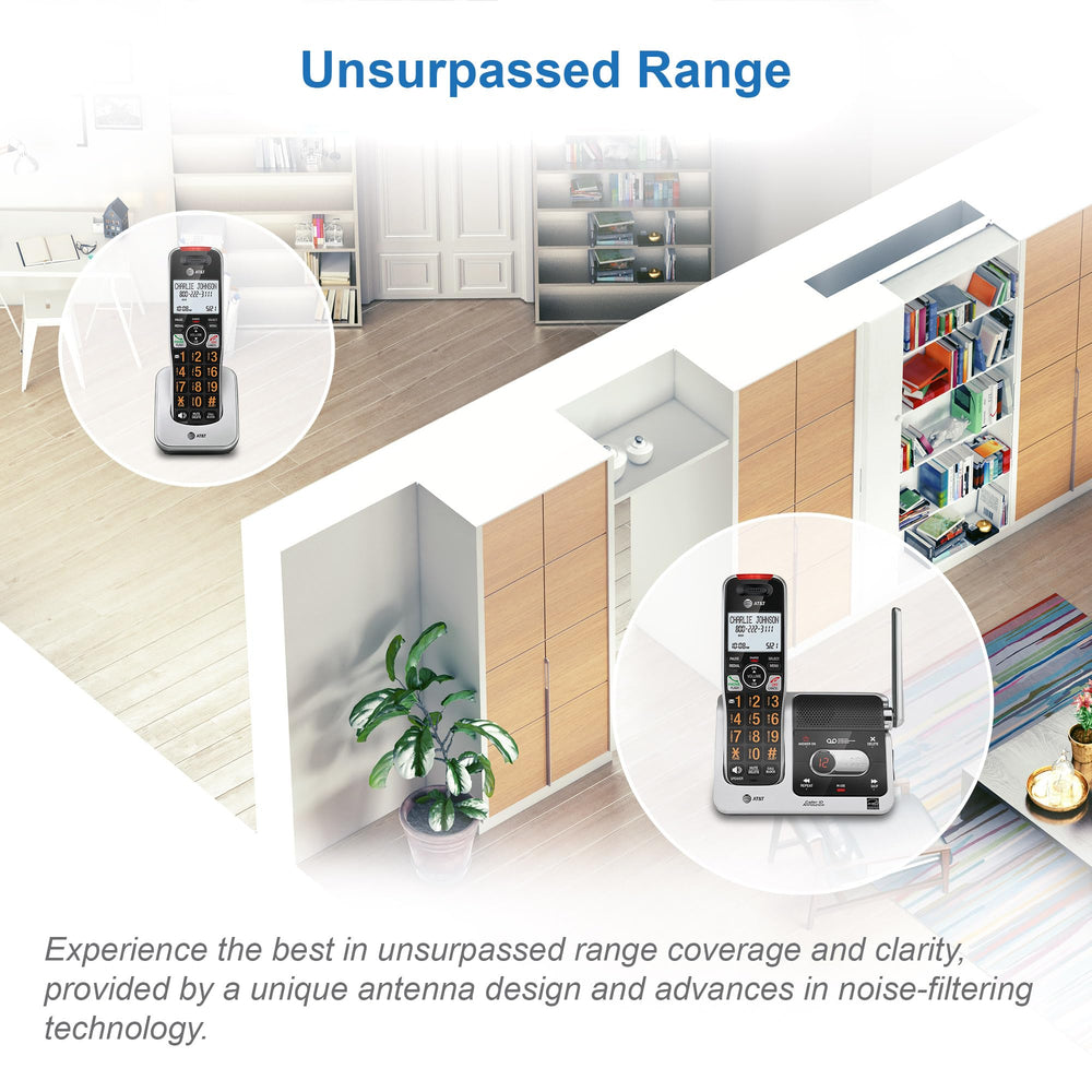 AT&T placed on kitchen counter showing accessible home use and range