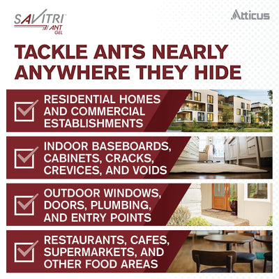 Atticus Savitri gel texture detail highlighting non-odorous bait consistency benefit