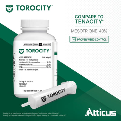 Atticus Torocity concentrate close-up showing liquid clarity and measurement markings