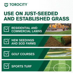 Atticus Torocity applied to new seeding illustrating weed prevention and healthy grass