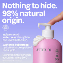 ATTITUDE etiqueta de producto cerca con certificación EWG Verified visible