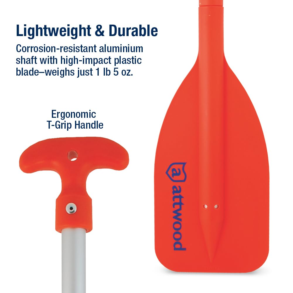 attwood scale comparison hand holding paddle showing lightweight comfortable carry