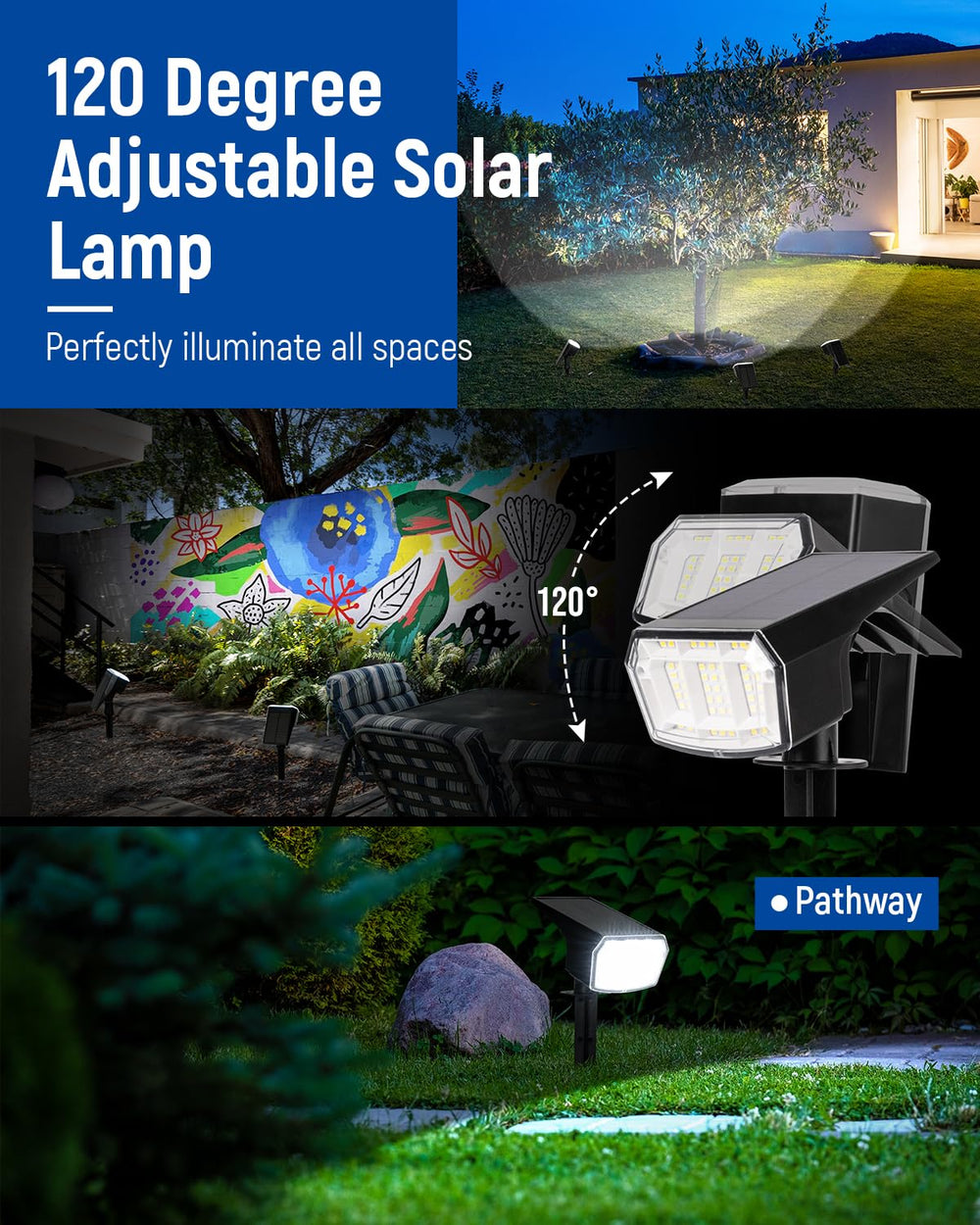 AUDERWIN close-up de 63 LEDs mostrando brillo y uniformidad