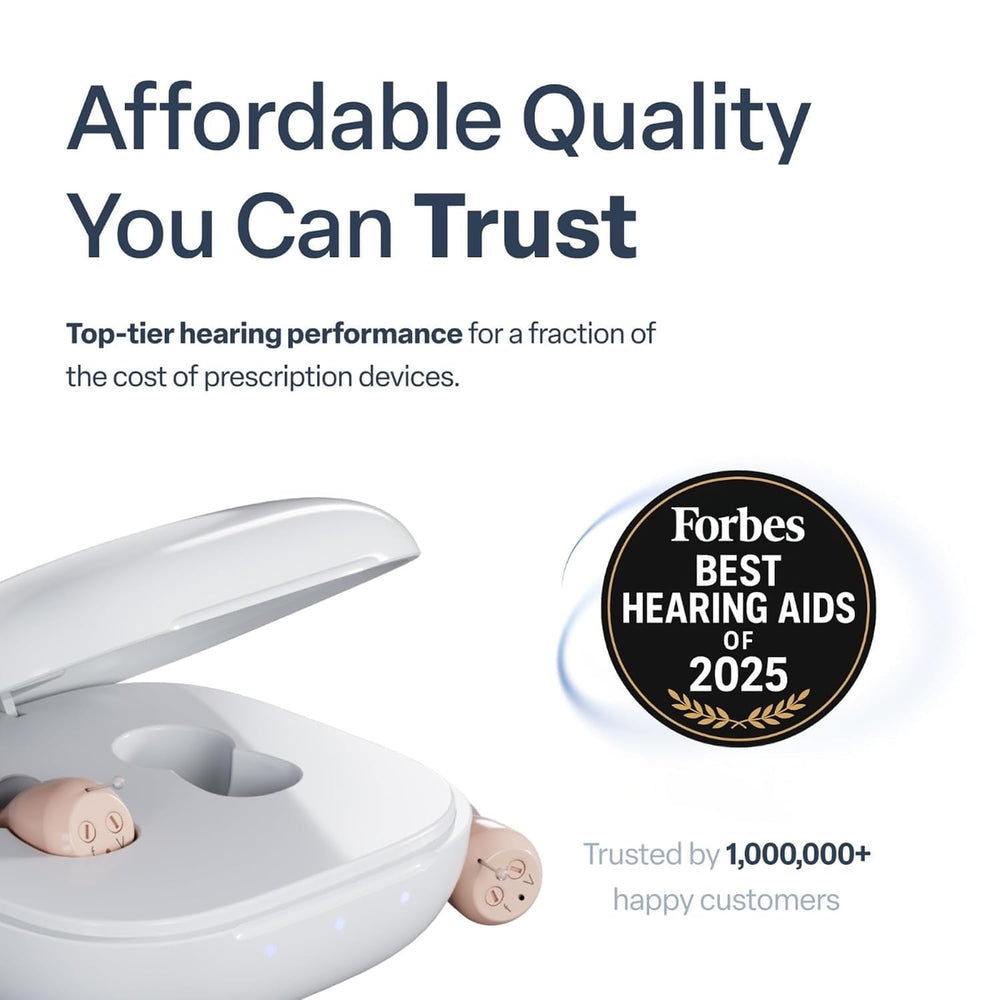 Audien Atom One packaging and manual showing what's included and starter guidance