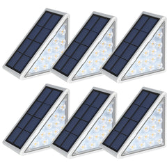 AUDLES vista frontal del paquete de 6 luces solares, iluminación eficiente