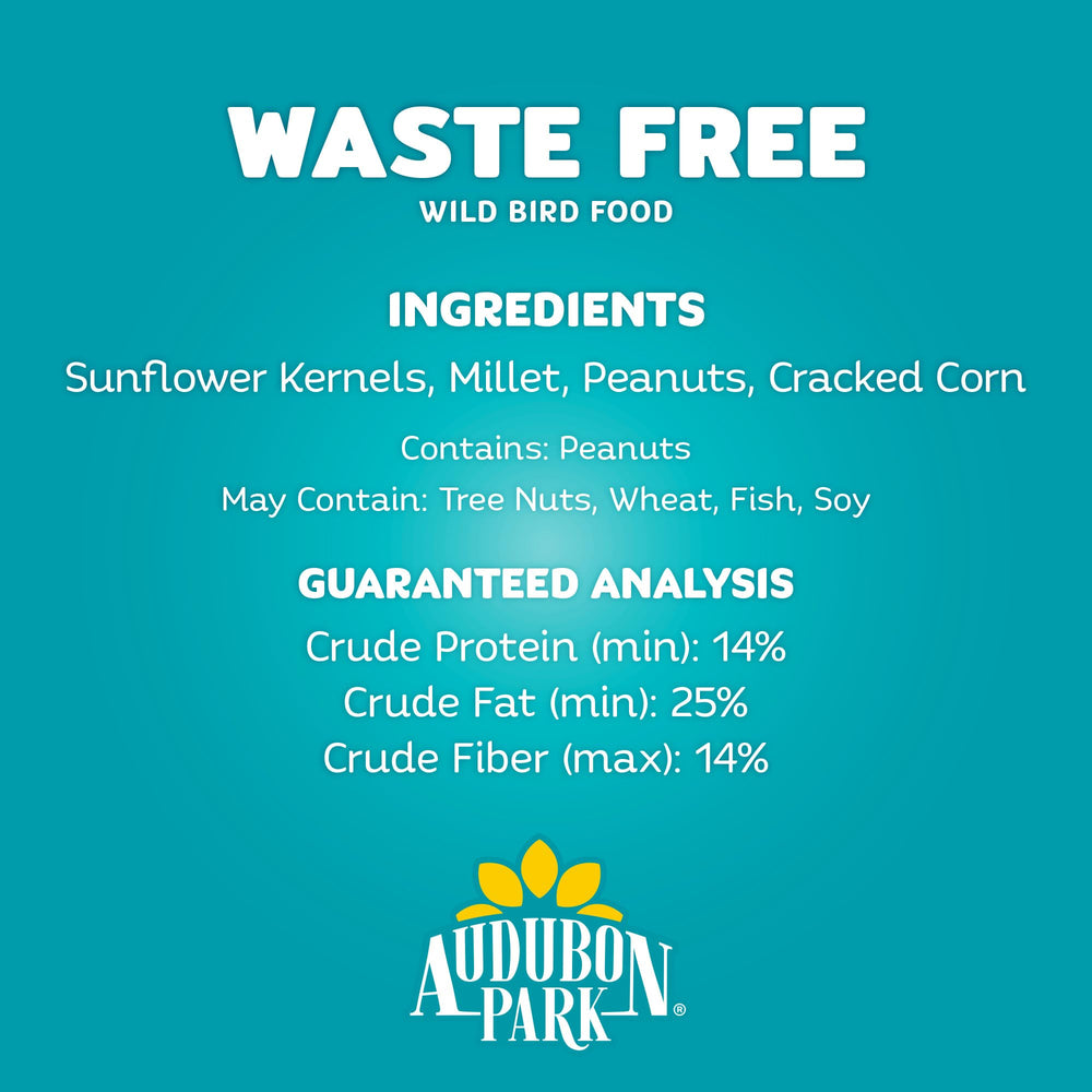 Audubon Park etiqueta con ingredientes claros, información útil y transparente