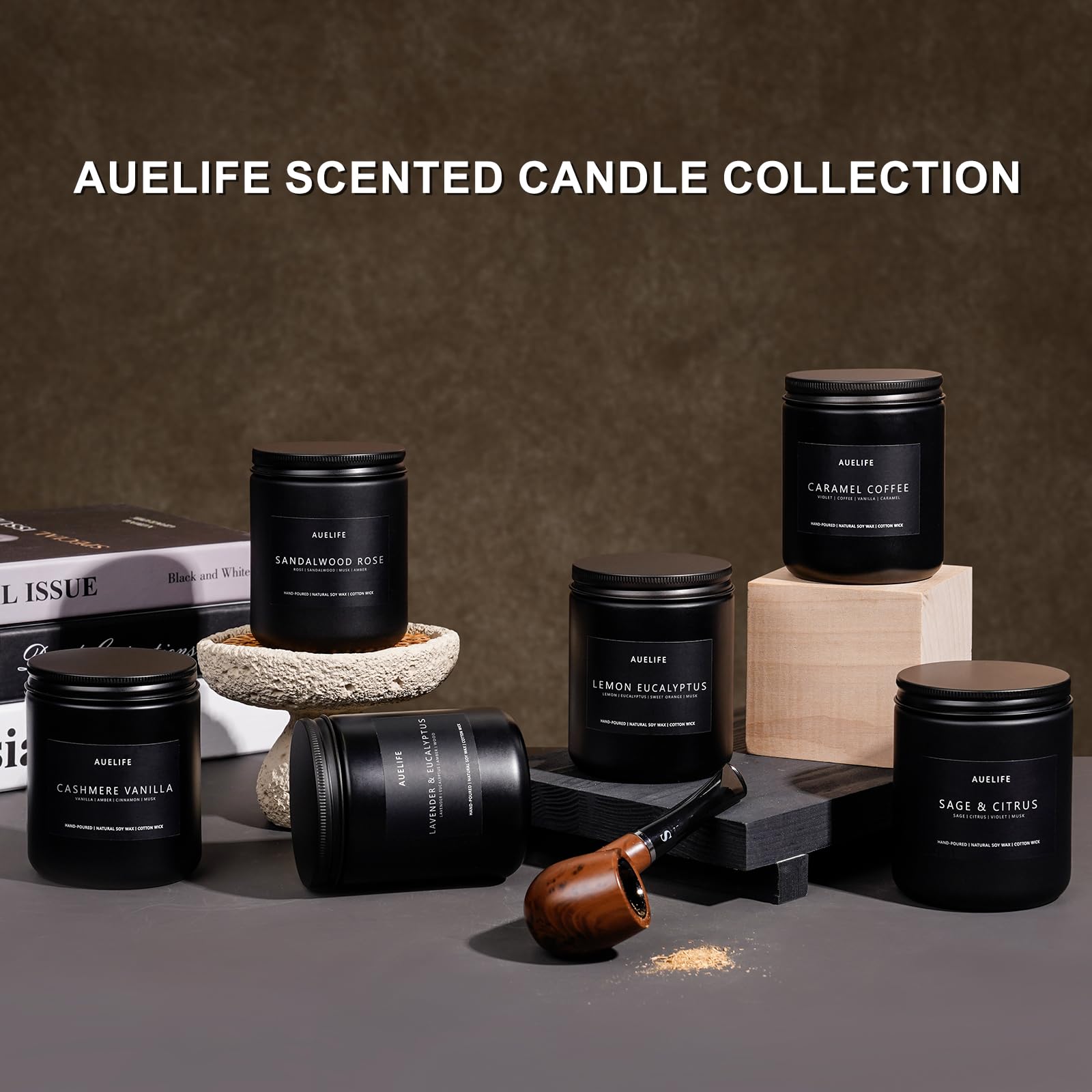 Auelife velas encendidas en sala creando ambiente cálido y acogedor