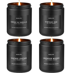 Auelife pack frontal de cuatro velas con diseño masculino y aspecto elegante