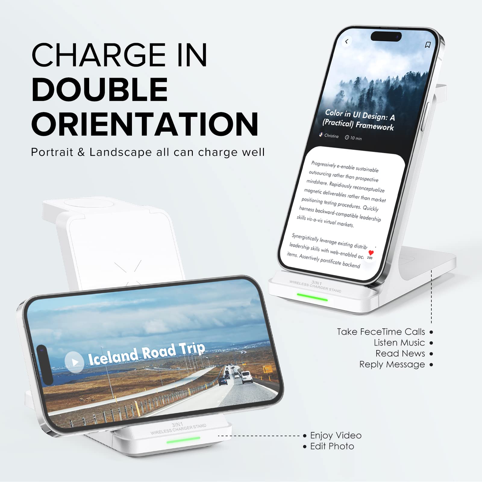 AUKUSE contenido de la caja con adaptador y cable, listo para usar