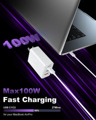 Auorld cable USB-C 10 ft conectado demostrando alcance y comodidad