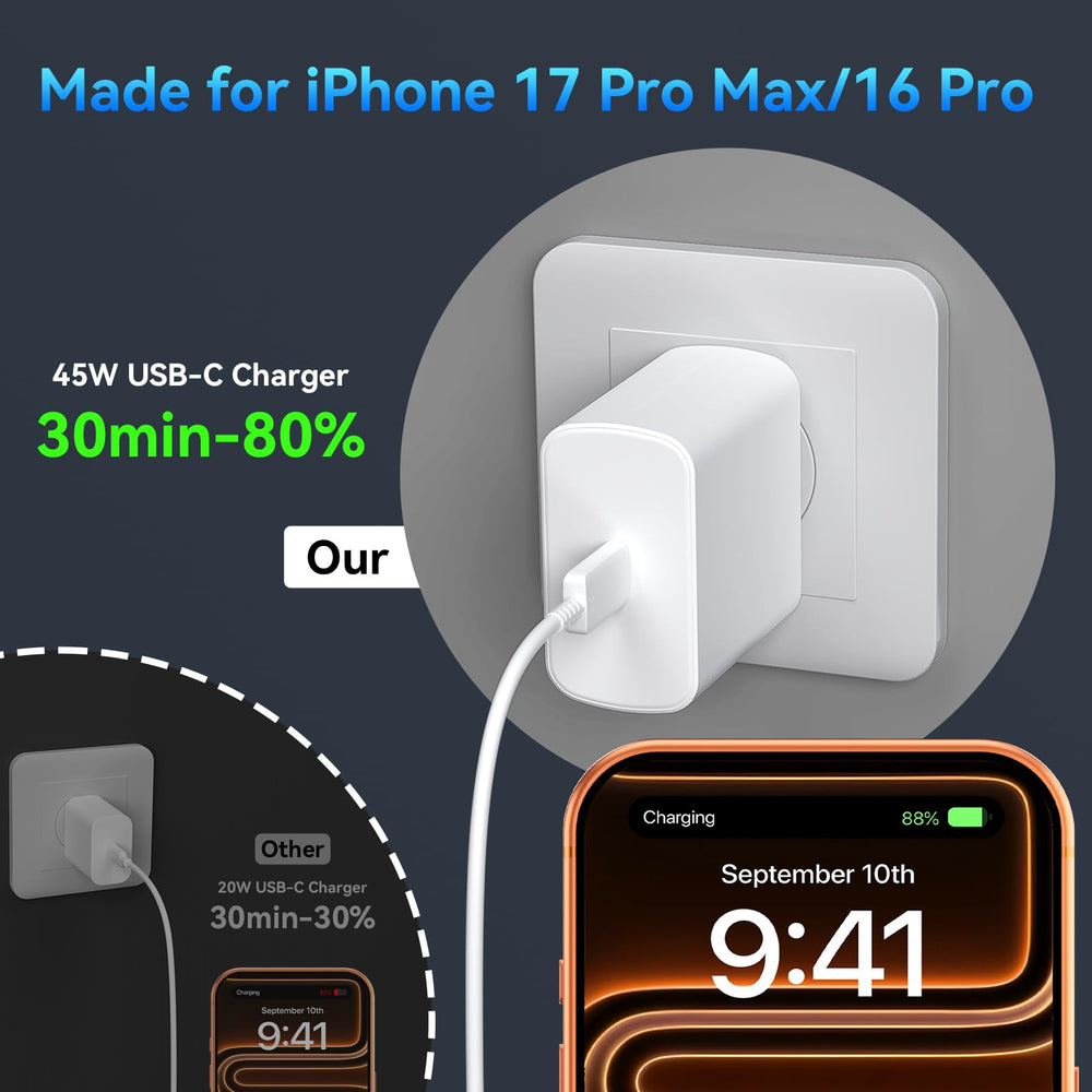 Auorld en uso sobre sofá cargando iPhone con comodidad