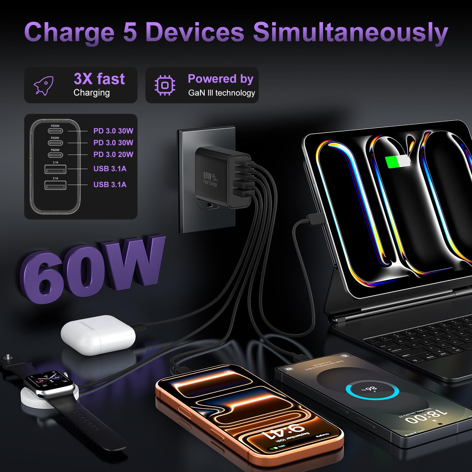 Auorld next to smartphone showing compact scale and travel-ready size