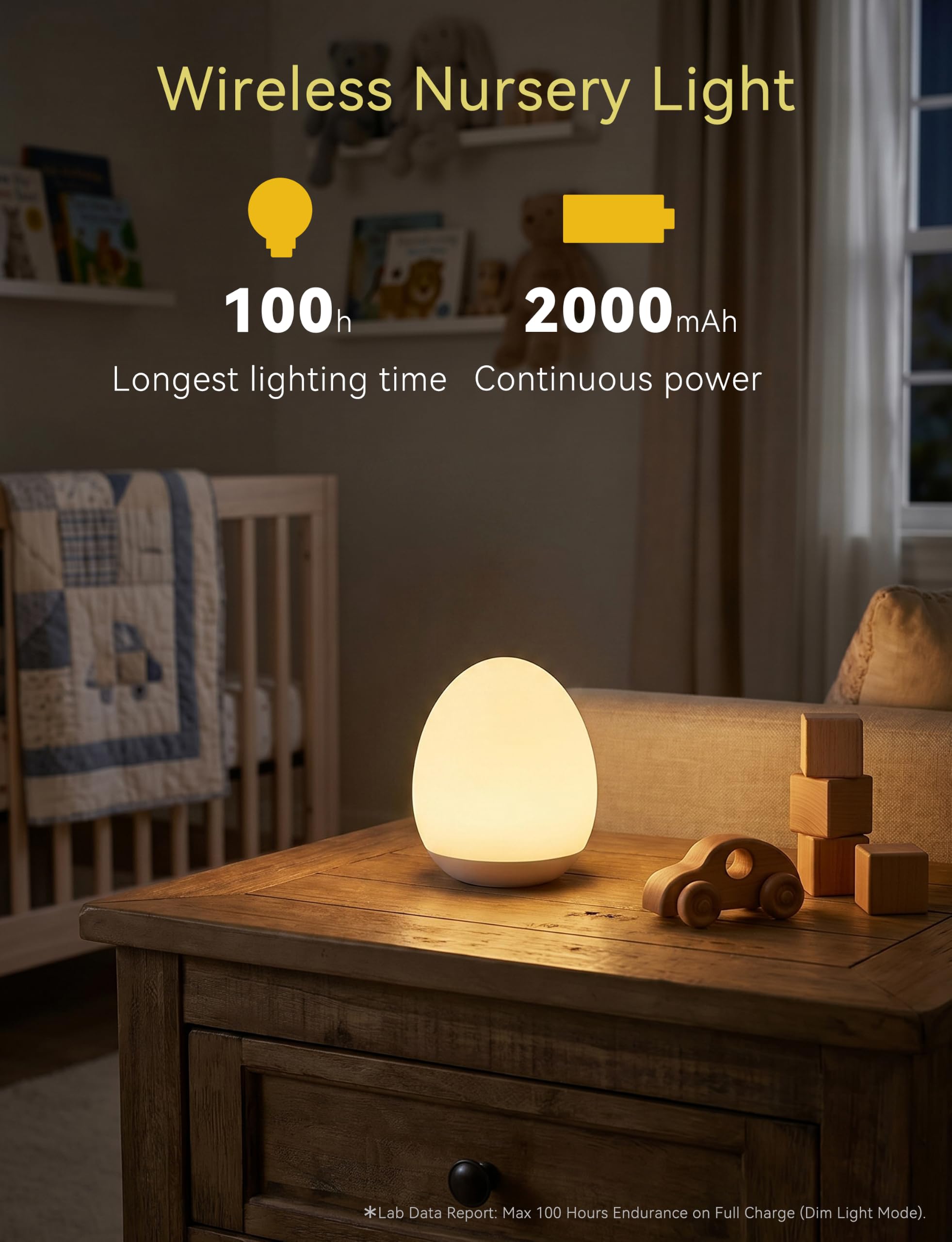 AuroraNiteBeam luz cálida encendida en habitación que evita desvelos