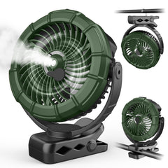 Ausic front view clip-on fan showing compact cooling and clip benefit