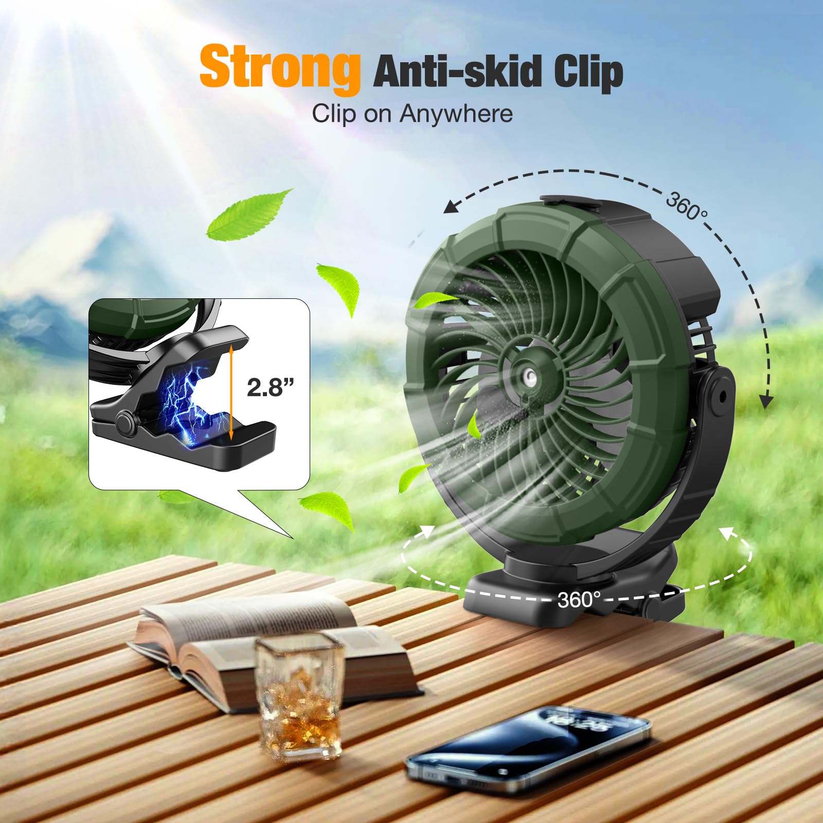 Ausic LED light setting at night providing illumination for camping benefit