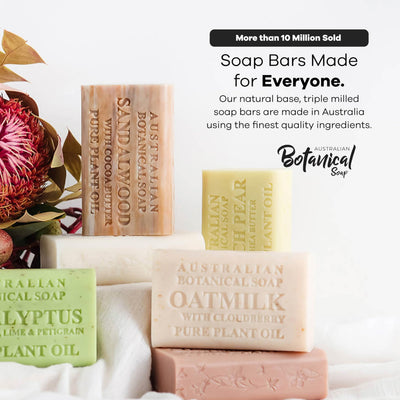 Australian Botanical Soap variety pack unboxed showing all eight scents for selection benefit