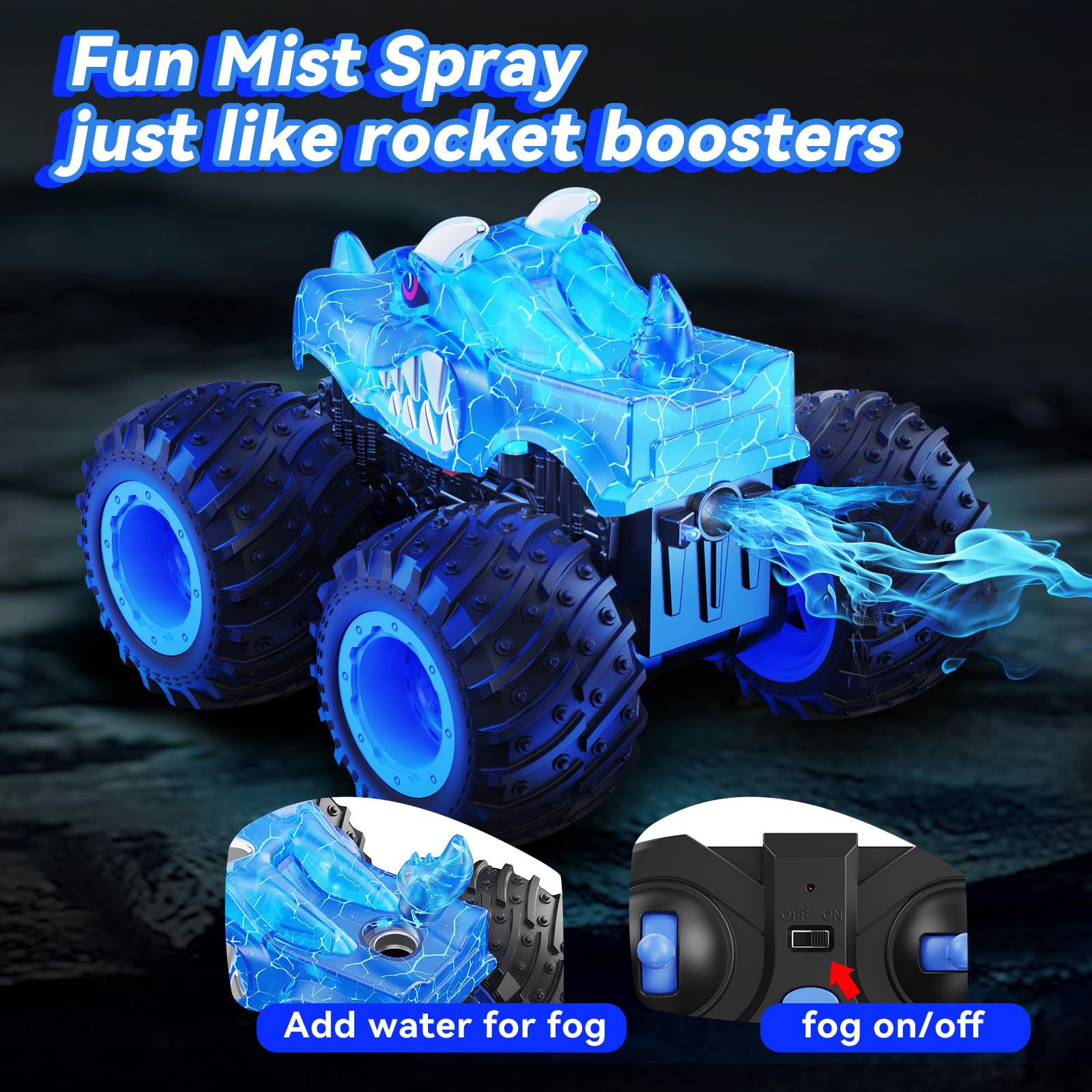 AUUGUU LED lights and spray effect in use for eye-catching imaginative fun