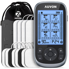 AUVON dispositivo frontal mostrando controles y carcasa de aluminio para durabilidad