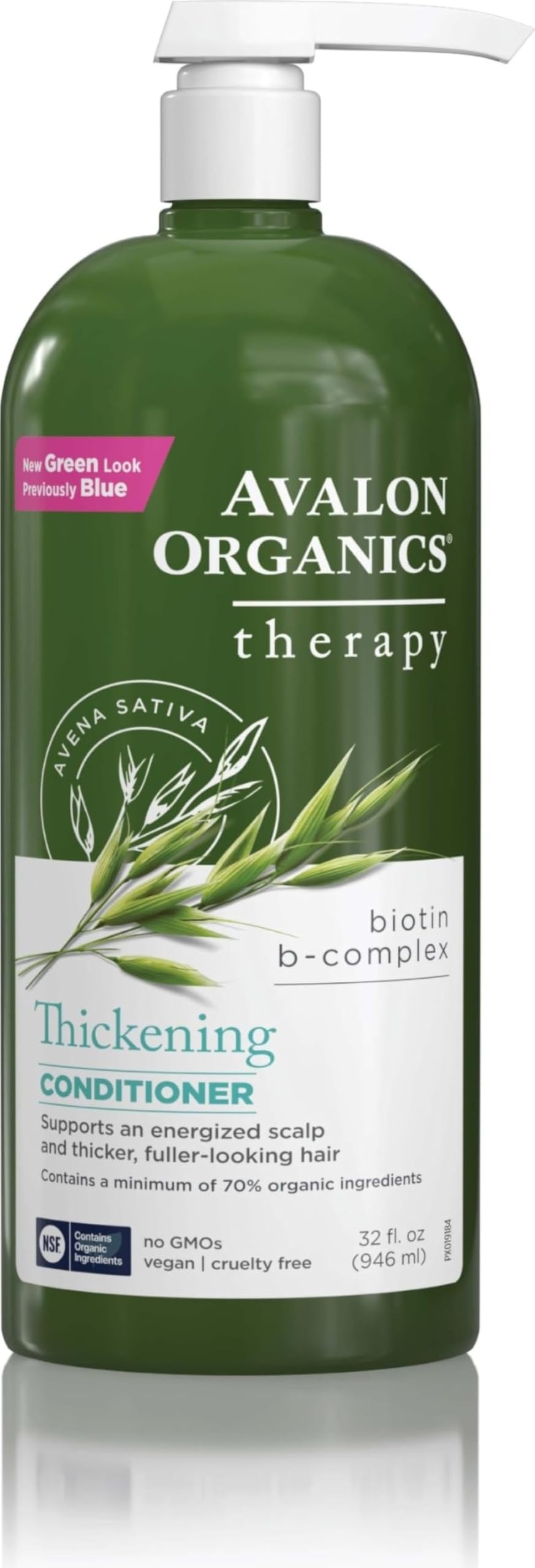 Avalon Organics front packaging 32 oz bottle showing product and volume benefit