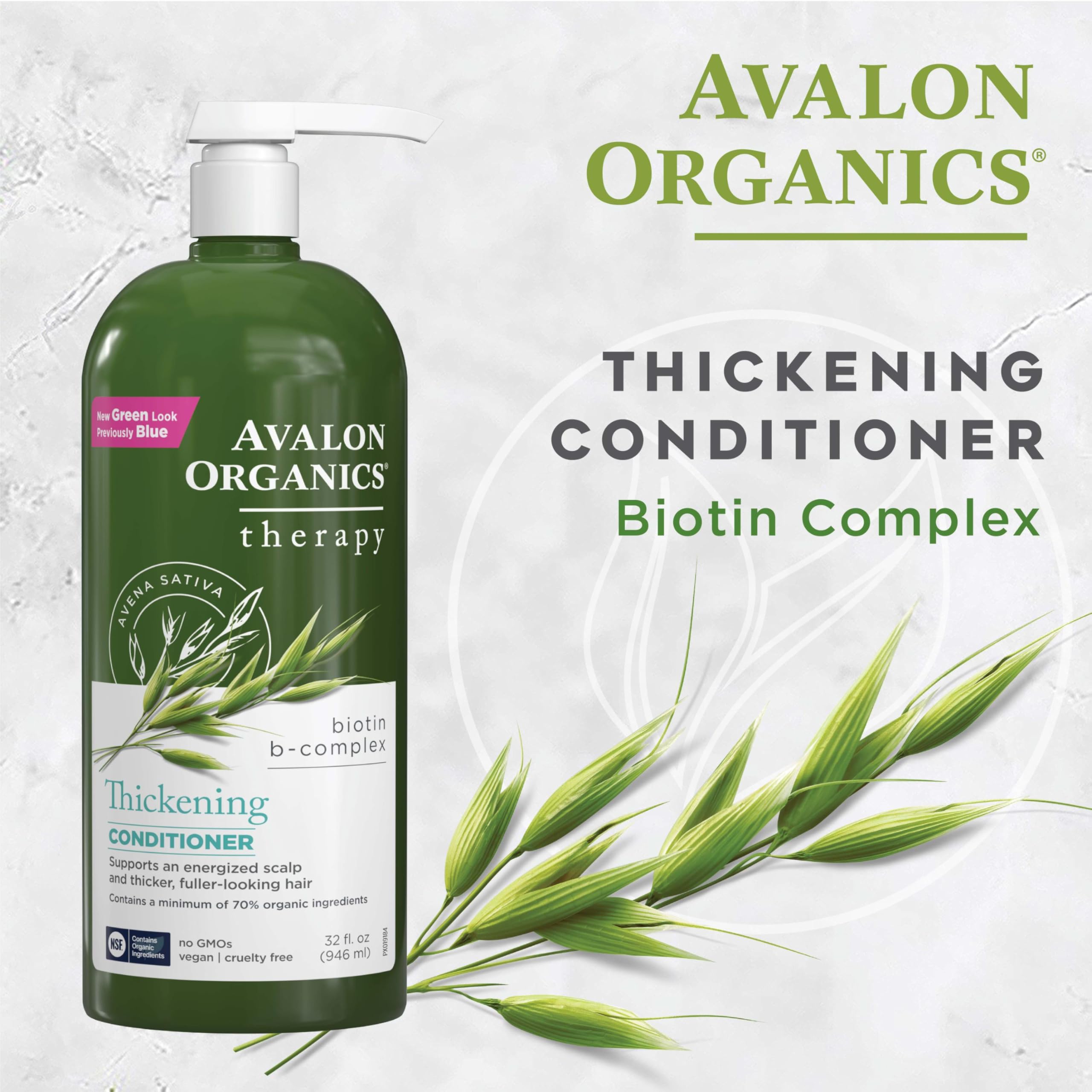 Avalon Organics label ingredients detail showing botanical and vitamin benefits