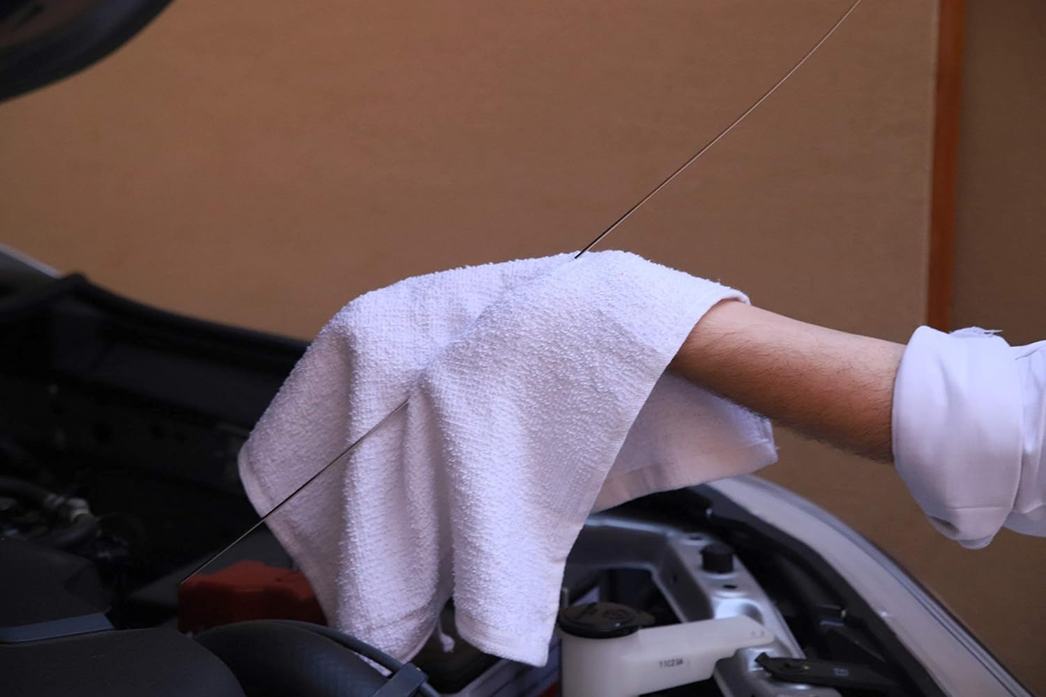 Avalon Towels etiqueta y composición 100% algodón con durabilidad