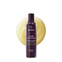 Aveda envase frontal mostrando champú y beneficios limpiadores