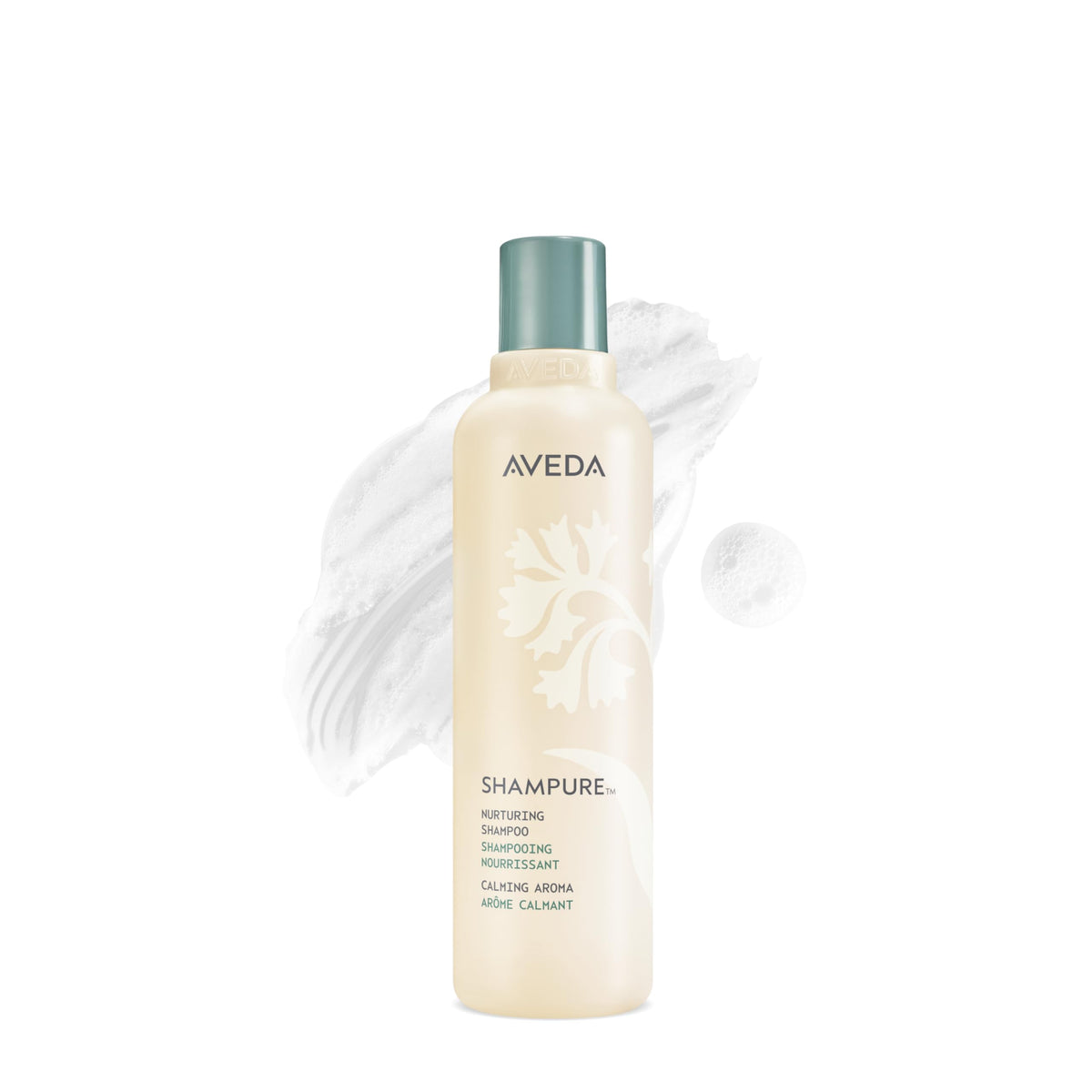 Aveda Shampure frontal del envase mostrando tamaño y diseño