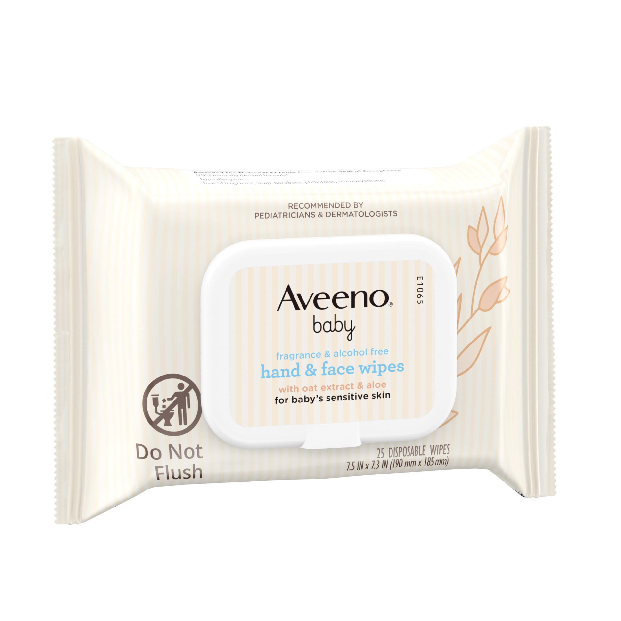 Aveeno Baby used to gently clean infant hands for quick cleanup
