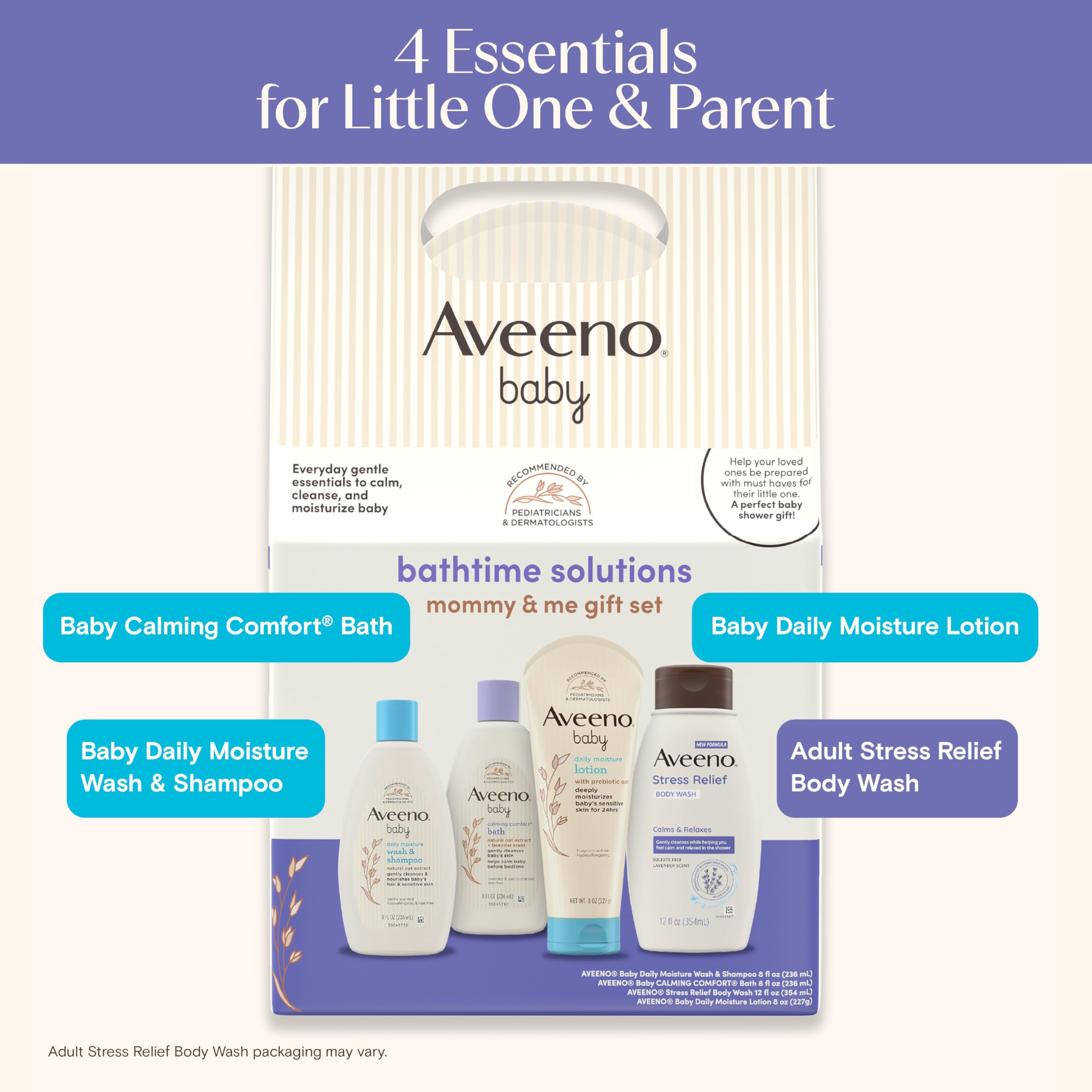Aveeno Baby textura de loción hidratante rápida absorción para bebé