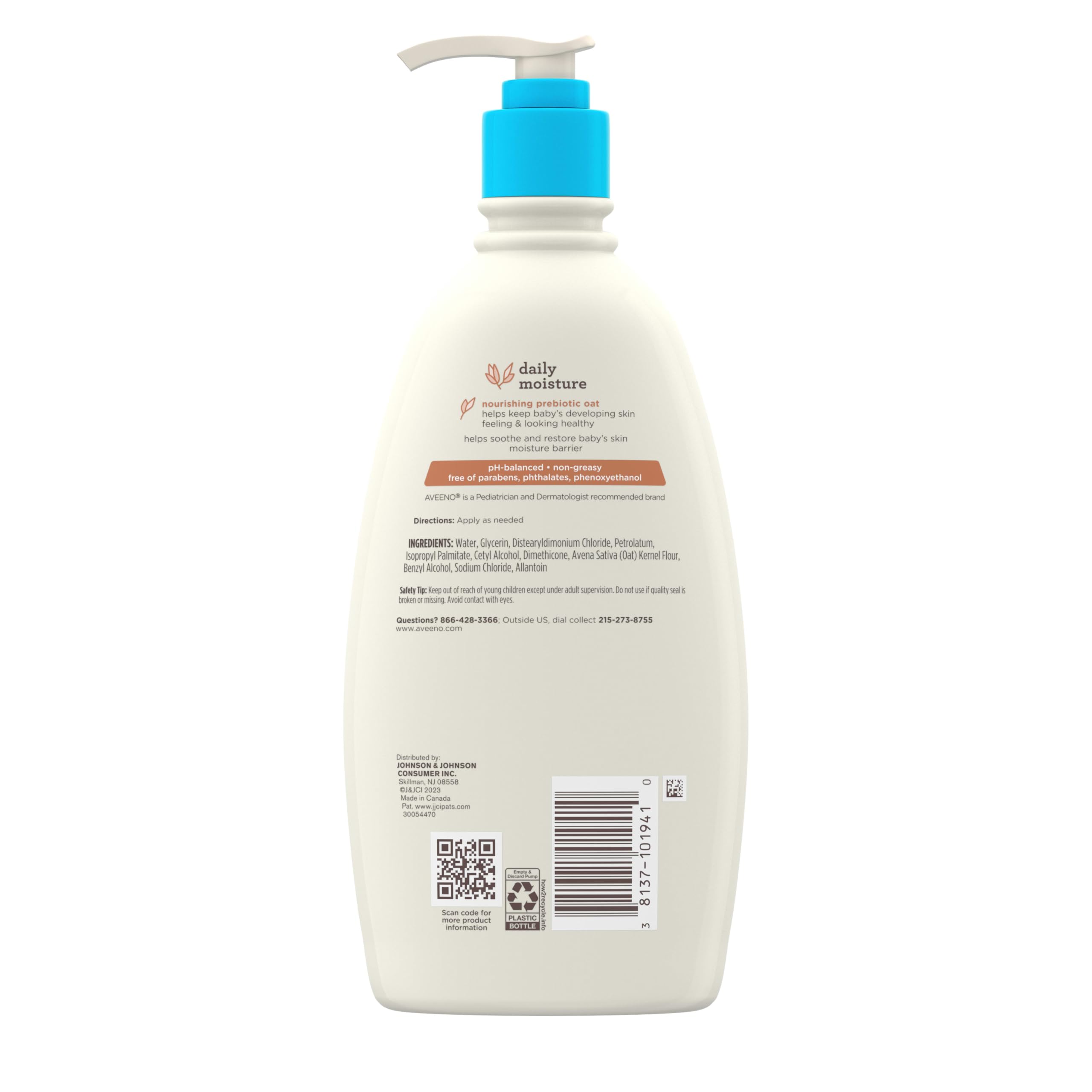 Aveeno Baby escena de cuidado diario con mamá y bebé, rutina hidratante cómoda