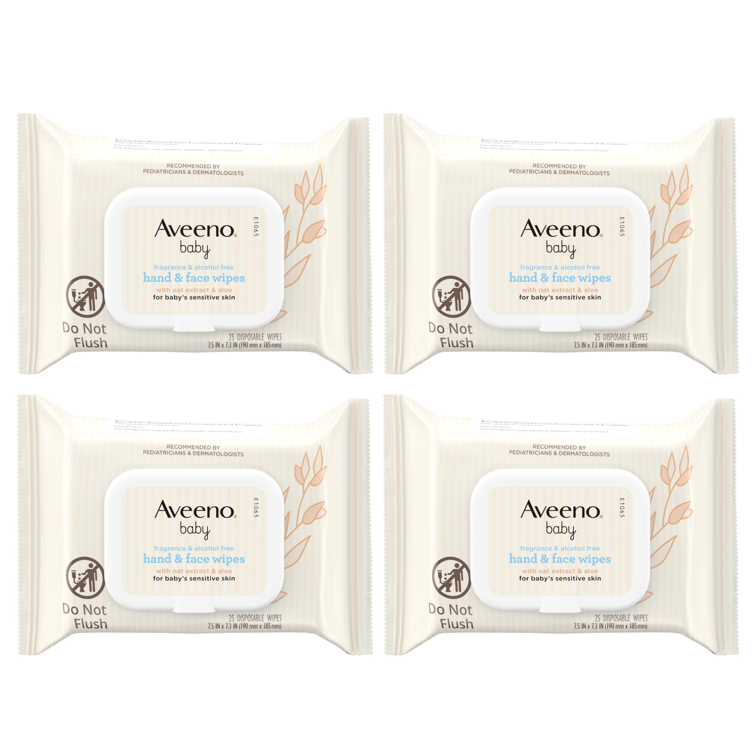 Aveeno Baby front packaging showing gentle oat formula and benefits