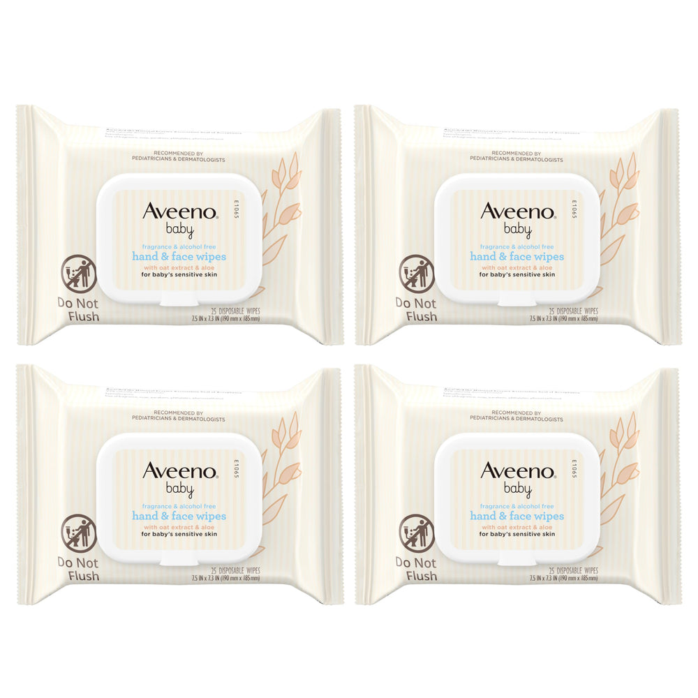 Aveeno Baby front packaging showing gentle oat formula and benefits