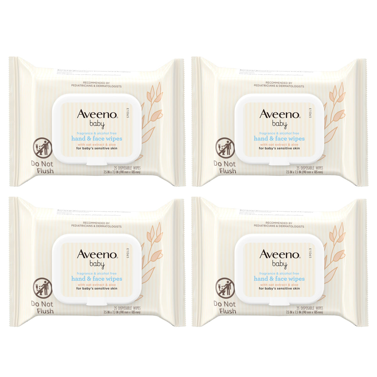 Aveeno Baby front packaging showing gentle oat formula and benefits