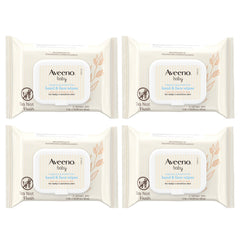 Aveeno Baby front packaging showing gentle oat formula and benefits