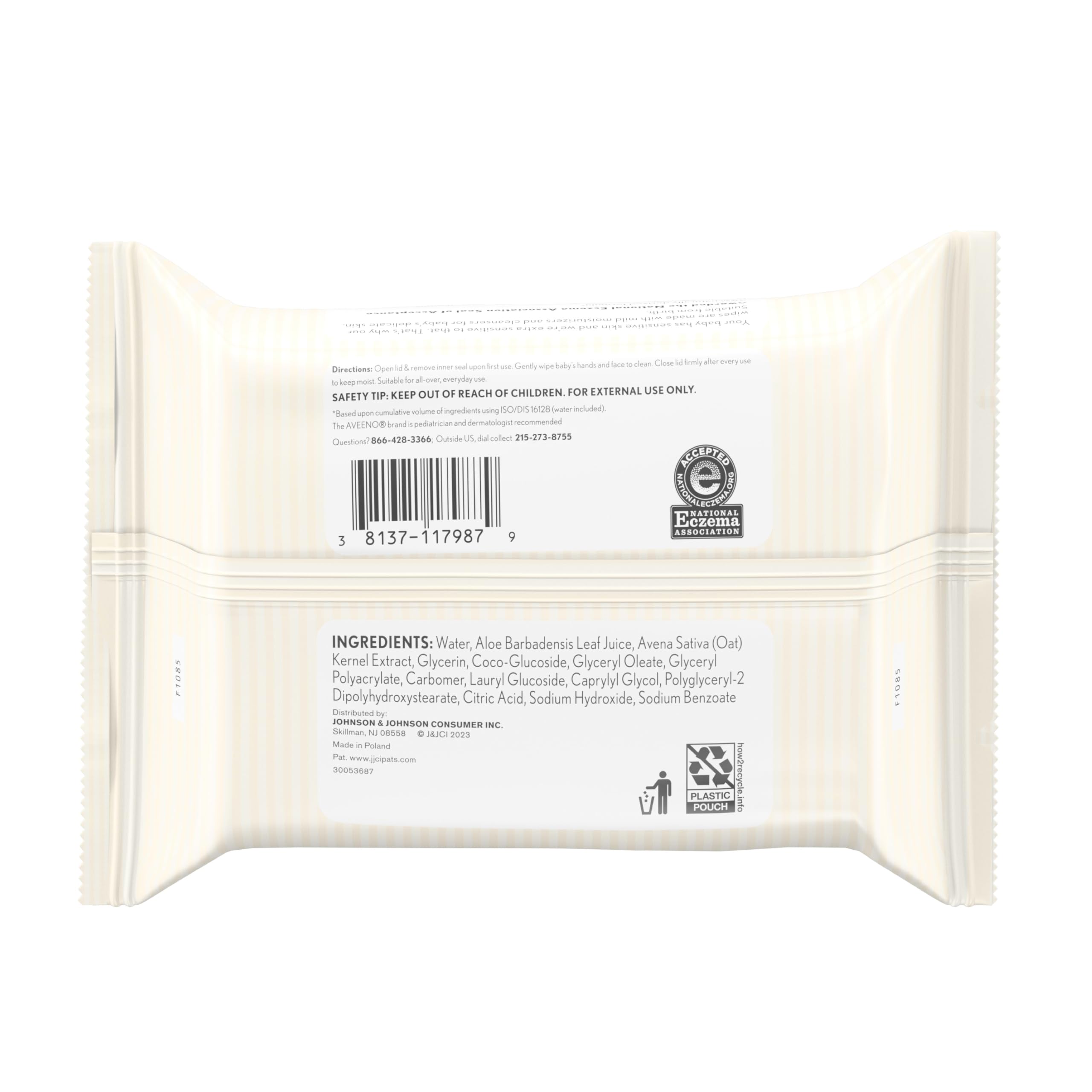 Aveeno Baby wipes in a nursery lifestyle scene conveying calm care