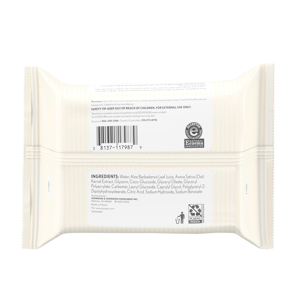 Aveeno Baby wipes in a nursery lifestyle scene conveying calm care