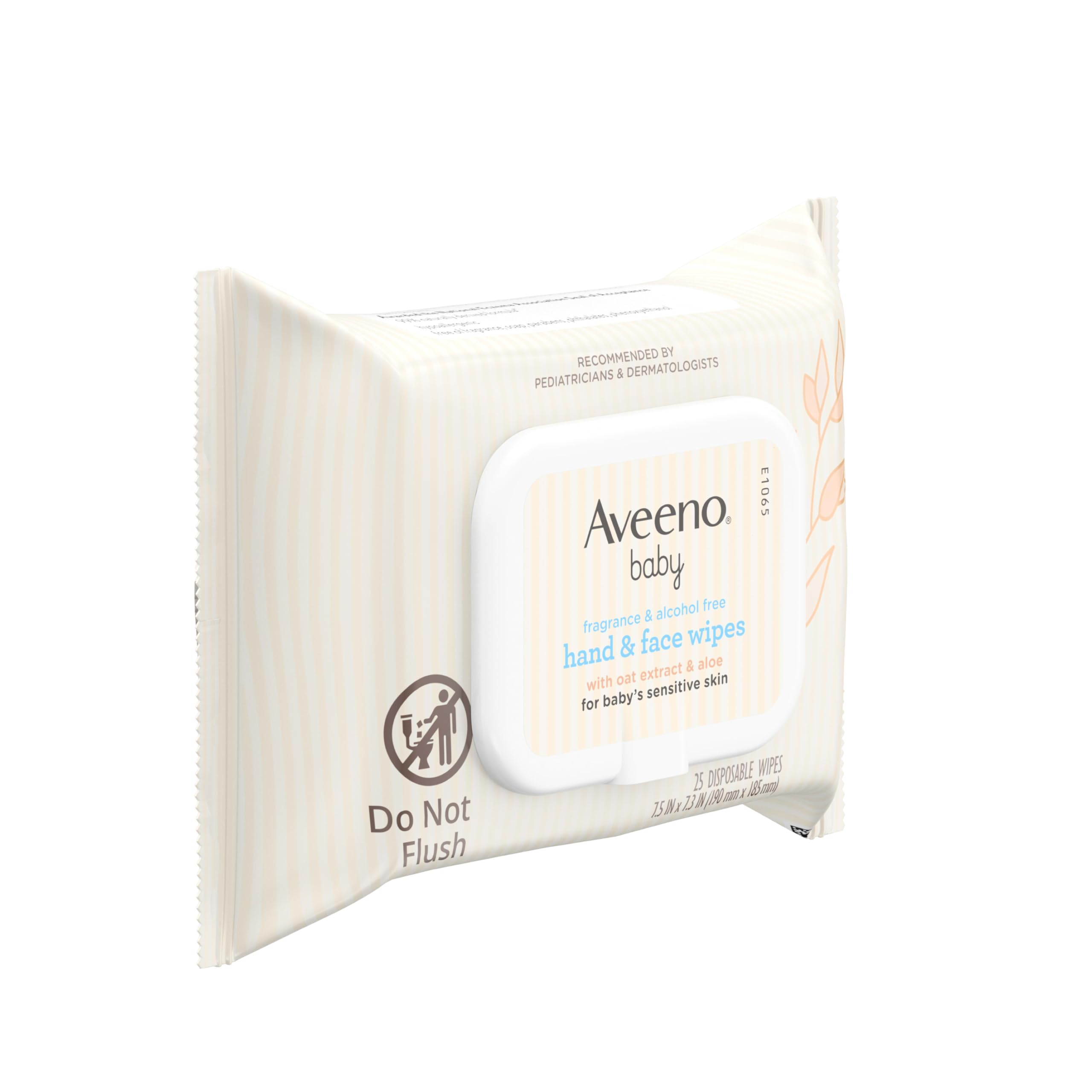 Aveeno Baby opened wipe texture close-up illustrating soft, moist cloth