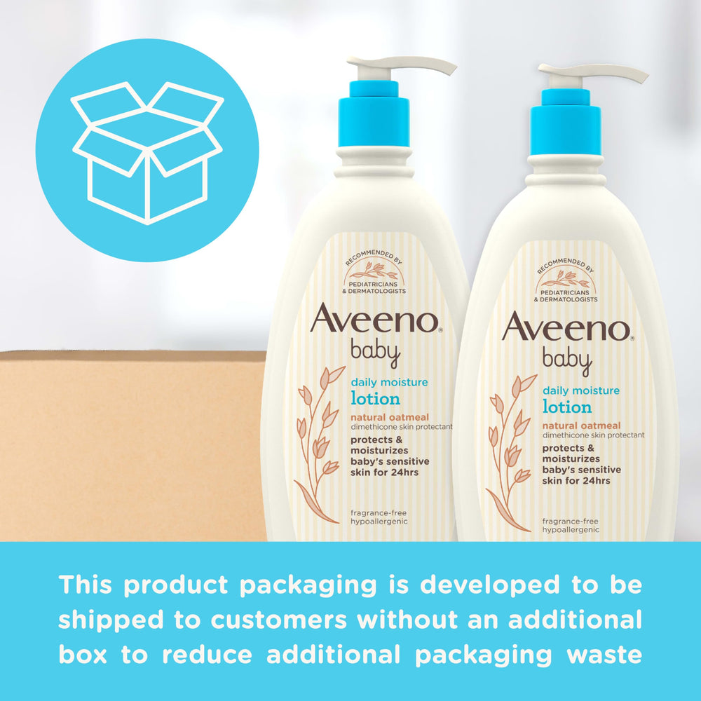 Aveeno Baby aplicación en bebé tras el baño, mantiene la piel suave
