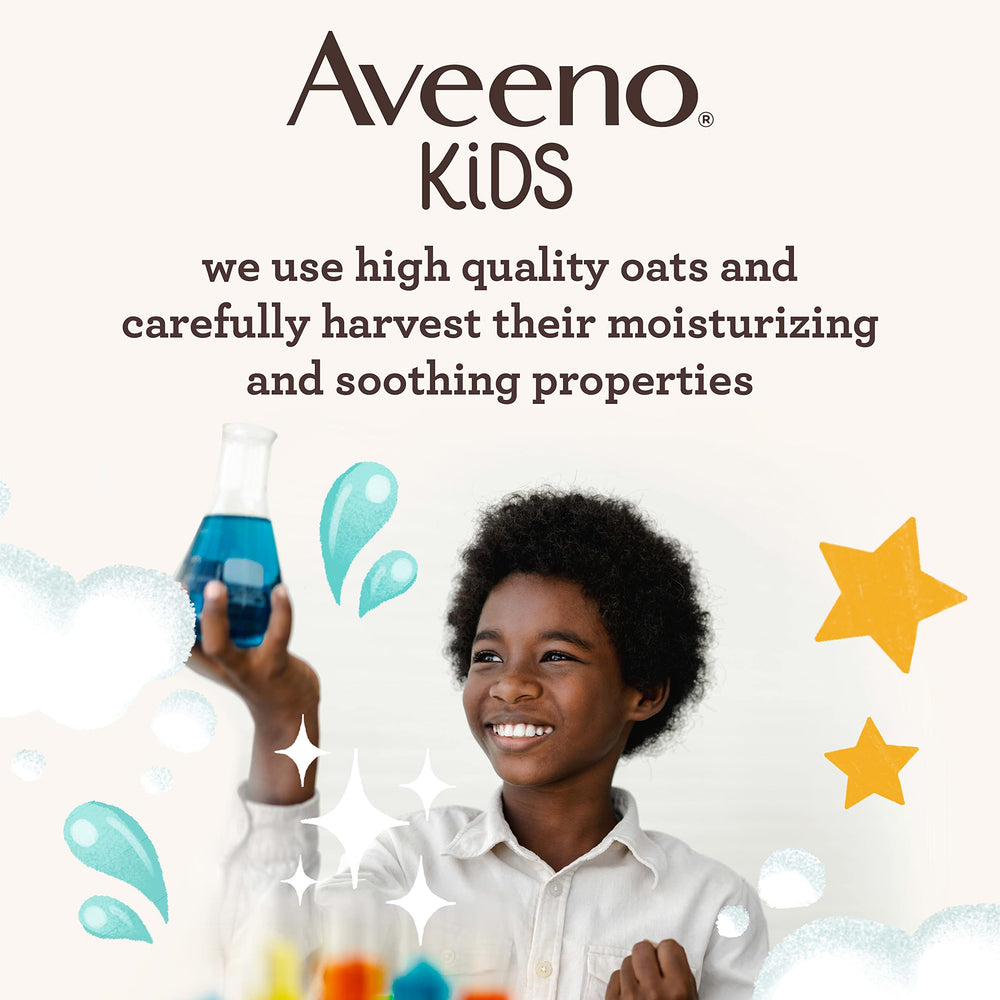 Aveeno Baby comparación de tamaño de botella para visualizar volumen y duración