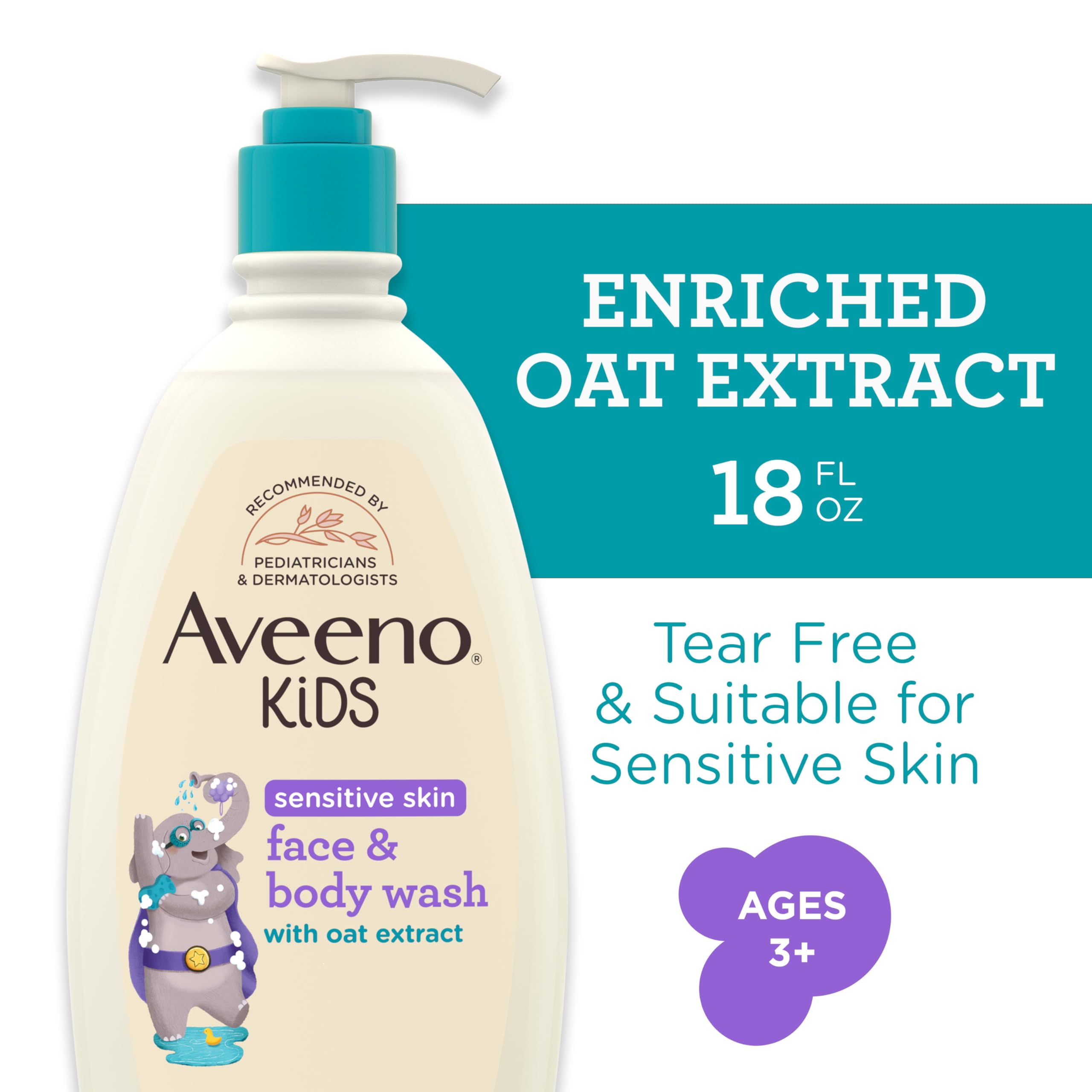Aveeno Kids textura del gel con espuma ligera y beneficio hidratación
