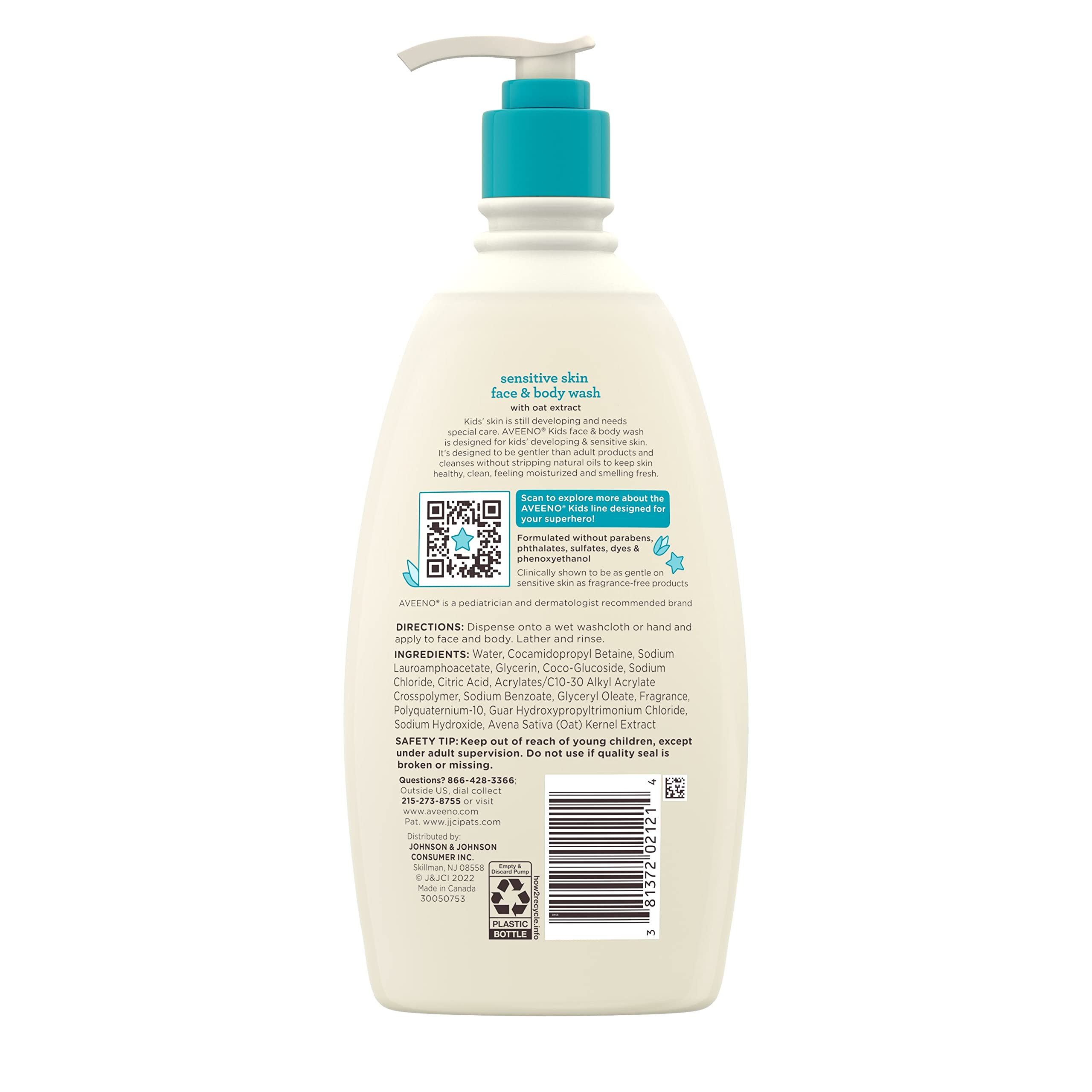 Aveeno Kids familia usando el producto y beneficio rutina diaria suave