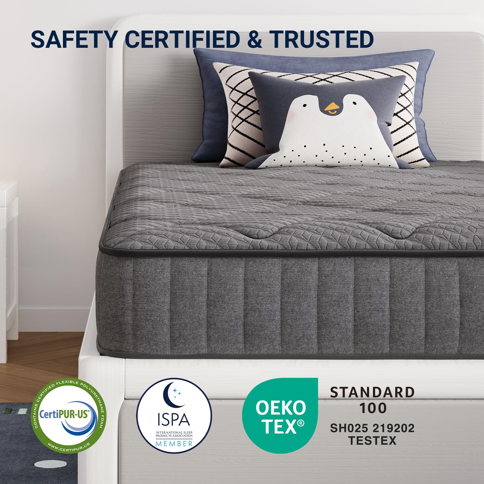Avenco mattress on twin frame in bedroom demonstrating practical everyday use