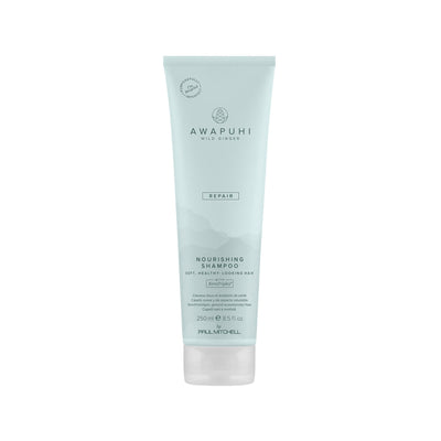 Awapuhi Wild Ginger front bottle showing label and size, highlights nourishing benefits
